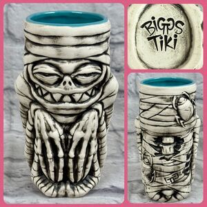 Biggs Tiki Rummy Mummy Tiki Mug Black And White Glaze 2019